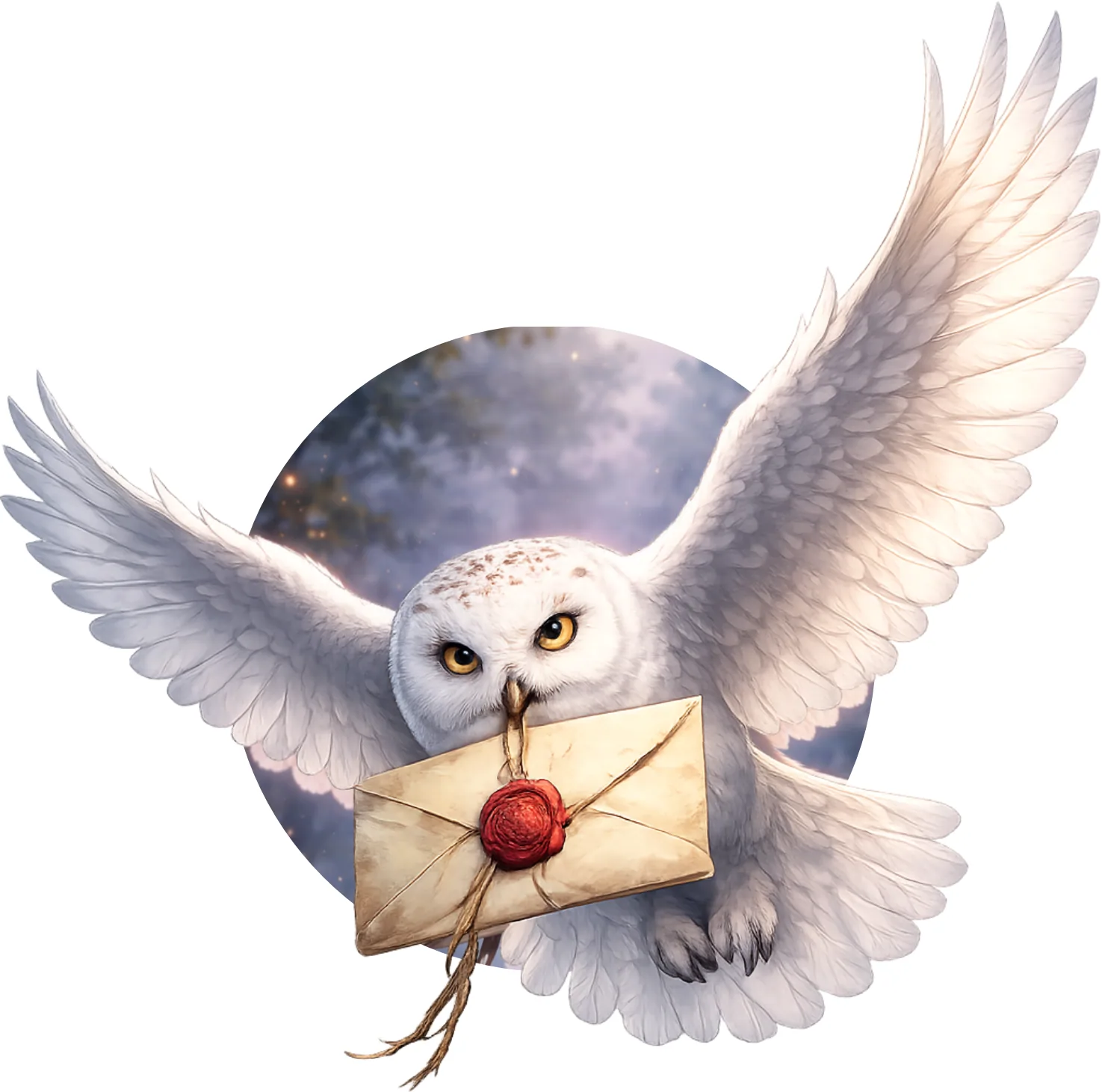 Čarobna sova koja nosi pismo